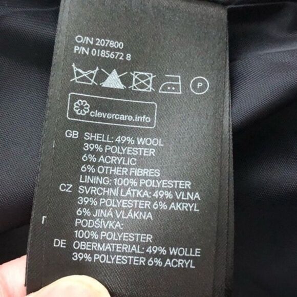 H&M Navy Gold WOOL Blend Military Style Jacket
Coat Gold Accents Size 11/ small - Picture 8 of 13